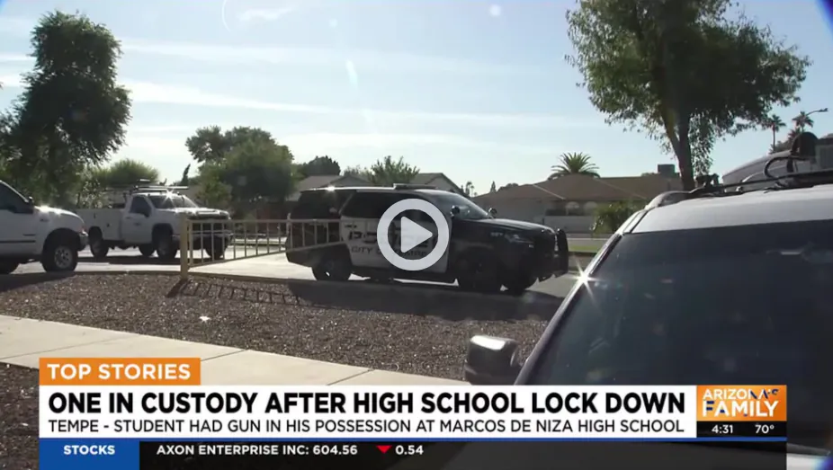 Teen Arrested After Allegedly Bringing Gun to Tempe High School; Lockdowns Enforced