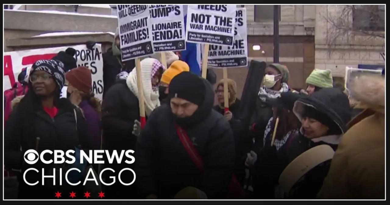 Protesters in Chicago demonstrate against President Trump's plan to deport large numbers of people